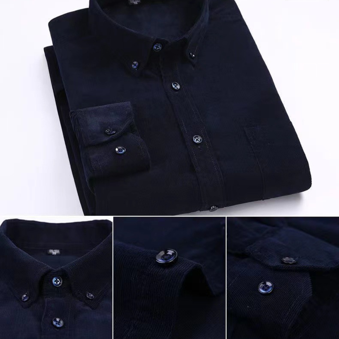 Chemise en velours côtelé fin