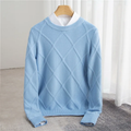 Pull à motif argyle en maille fine