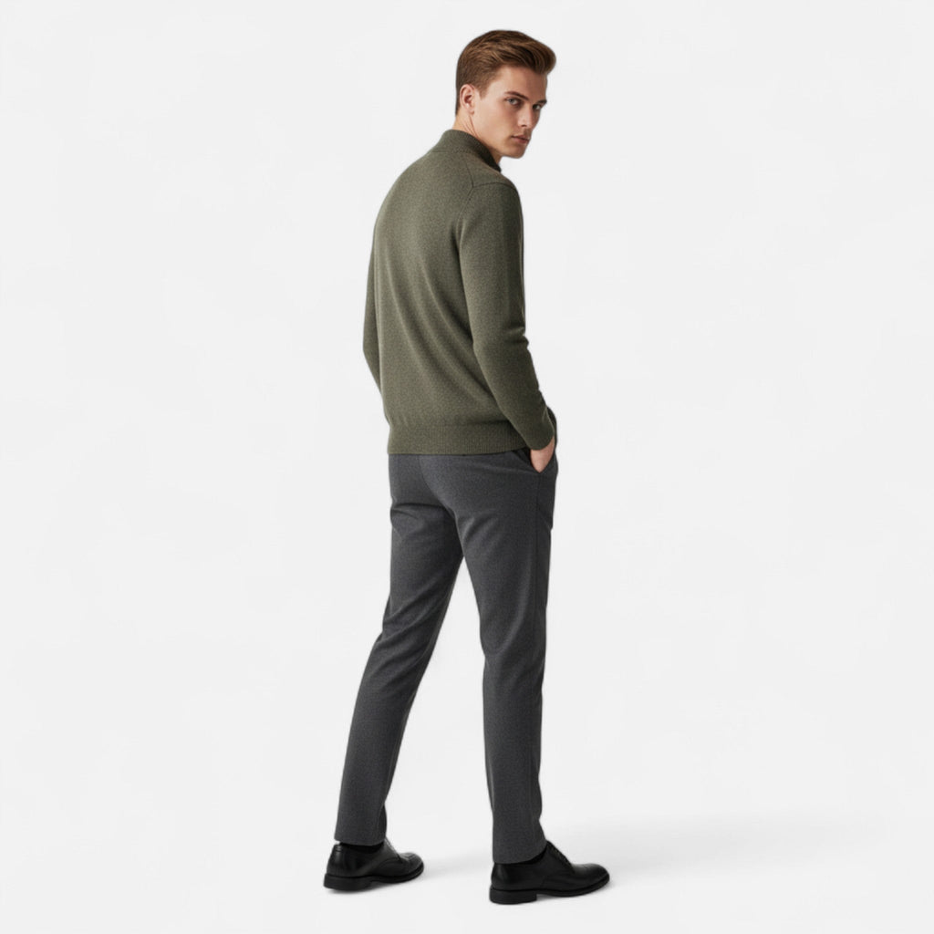 Cardigan zippé en laine mérinos au chic discret homme – Beaumes