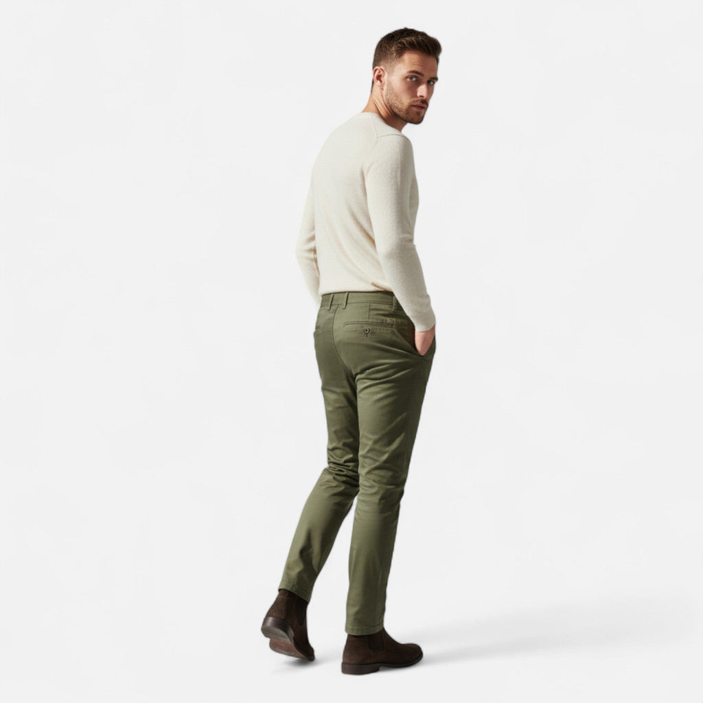 Pantalon chino smart casual coupe droite élégance discrète homme – Montignac