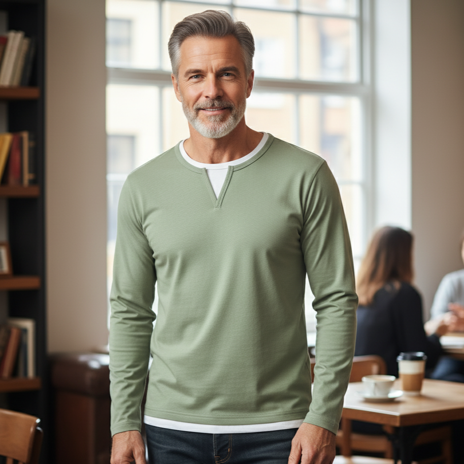 Pull col V en maille fine