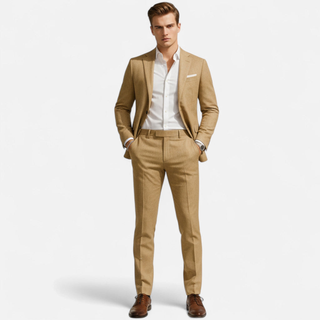 Costume d'été en lin décontracté deux pièces au style intemporel homme – Marceau