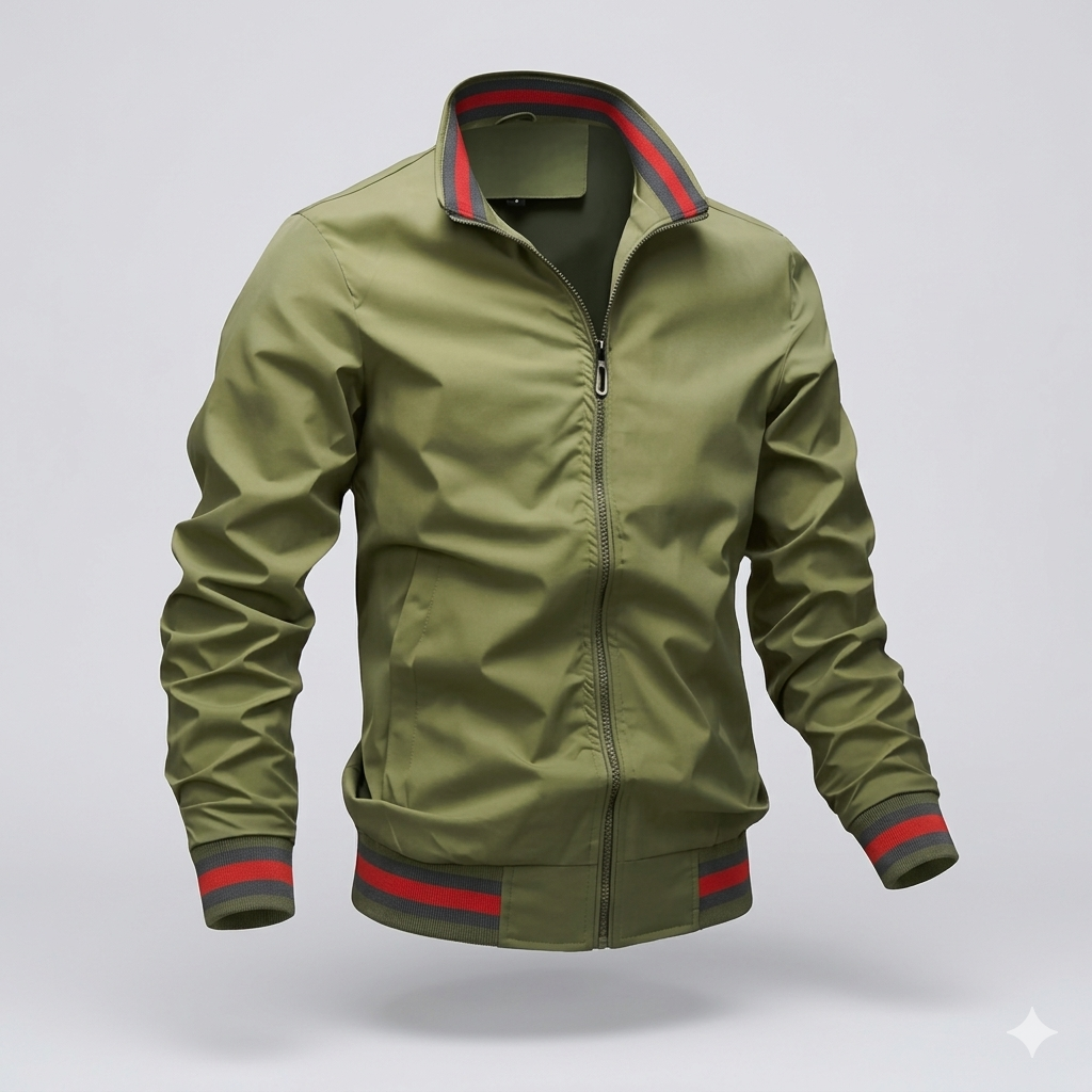 Veste légère d'été zippée col montant respirante homme – Dijon