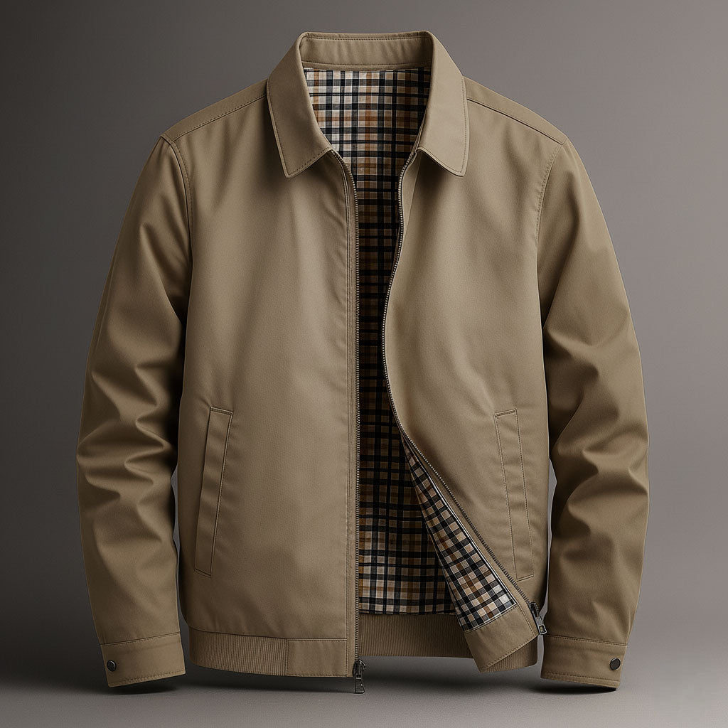Veste mi-saison à doublure carreaux