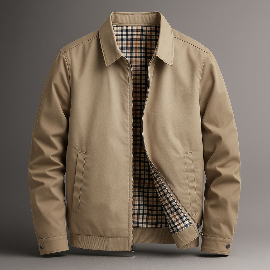 Veste mi-saison à doublure carreaux