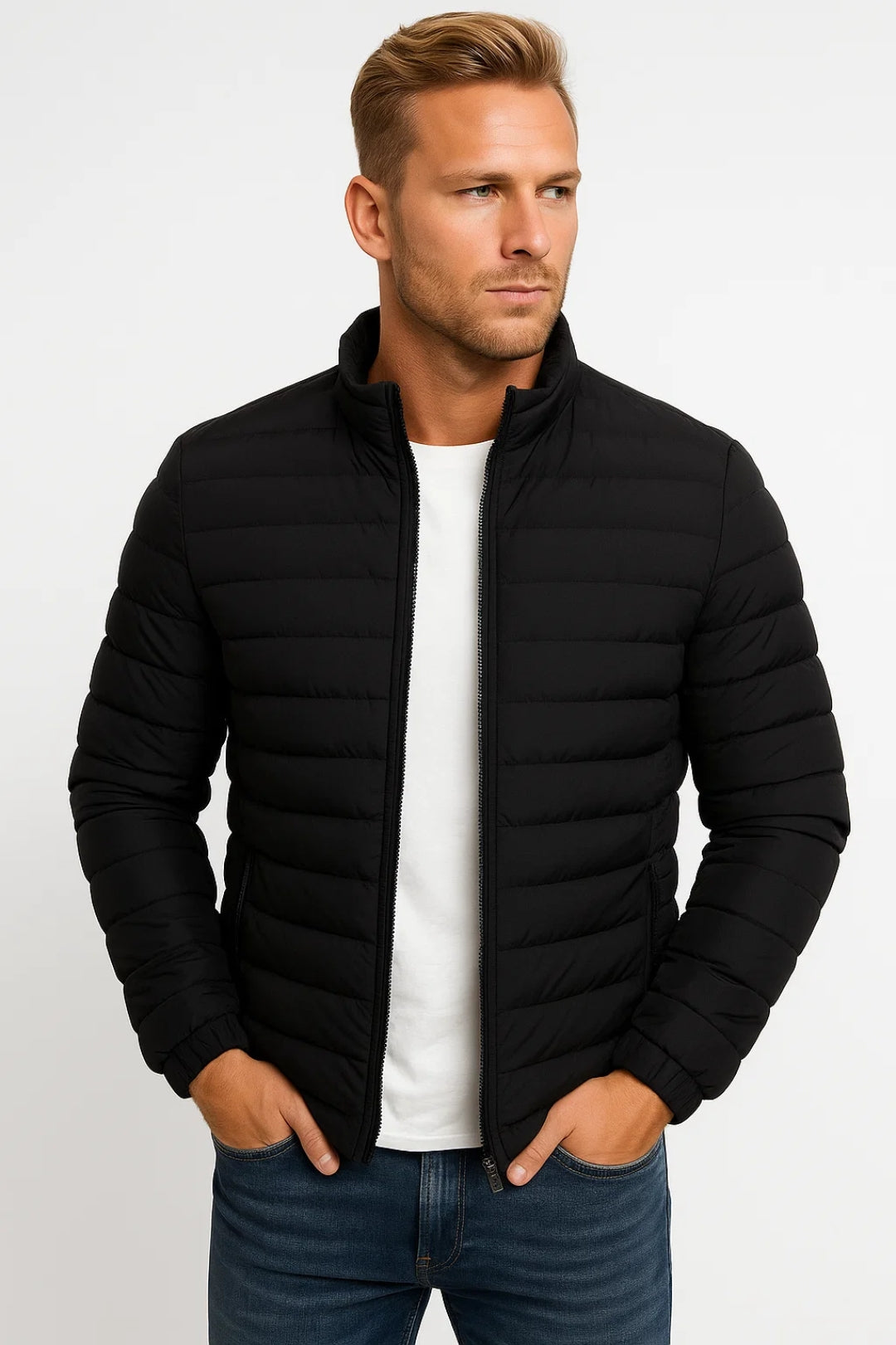 Veste matelassée structurée pour les journées froides coupe nette homme – Eauze