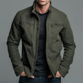 Veste zippée vintage à col montant au style intemporel homme – Pavée