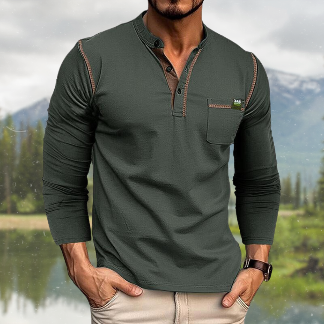 Chemise manches longues poche poitrine