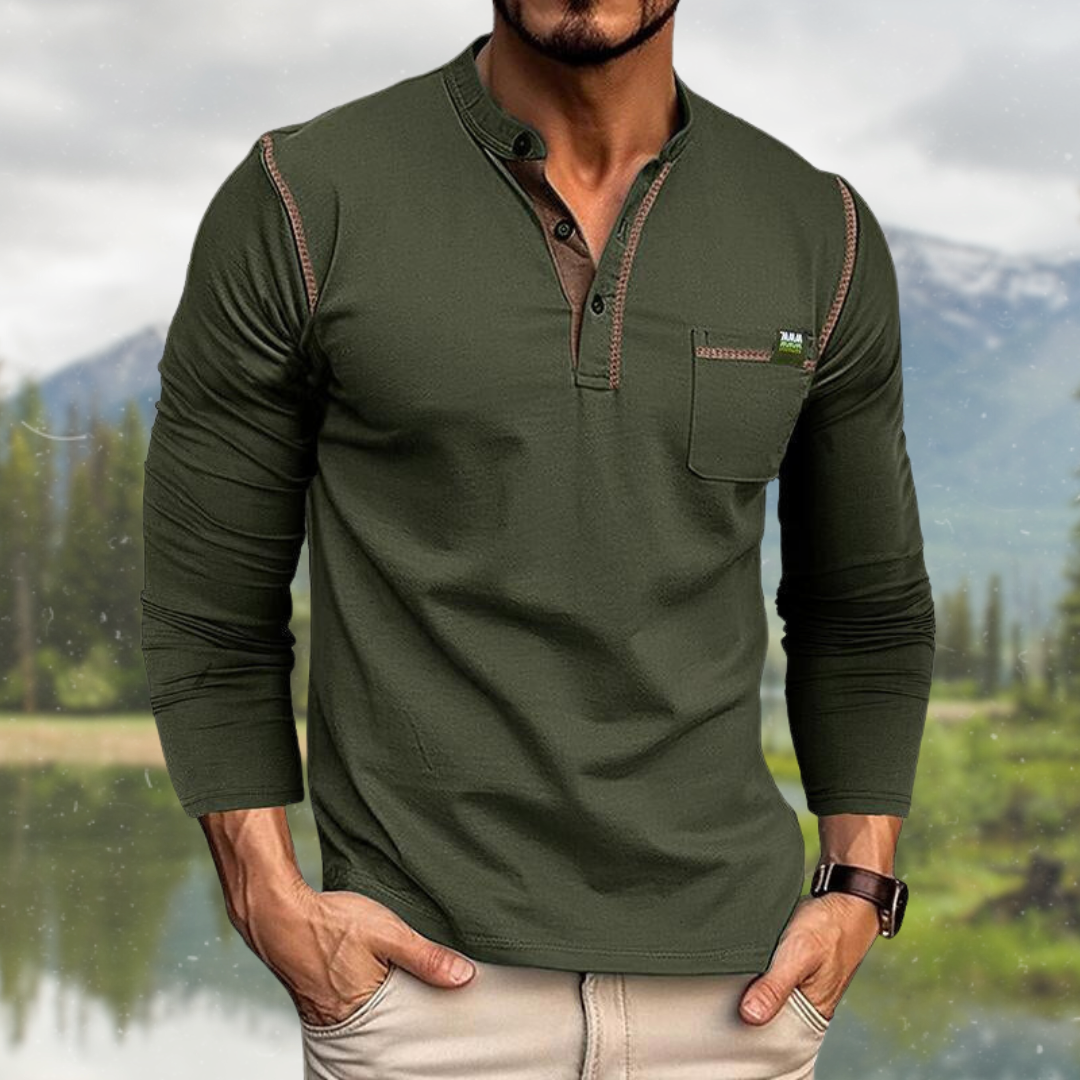 Chemise manches longues poche poitrine