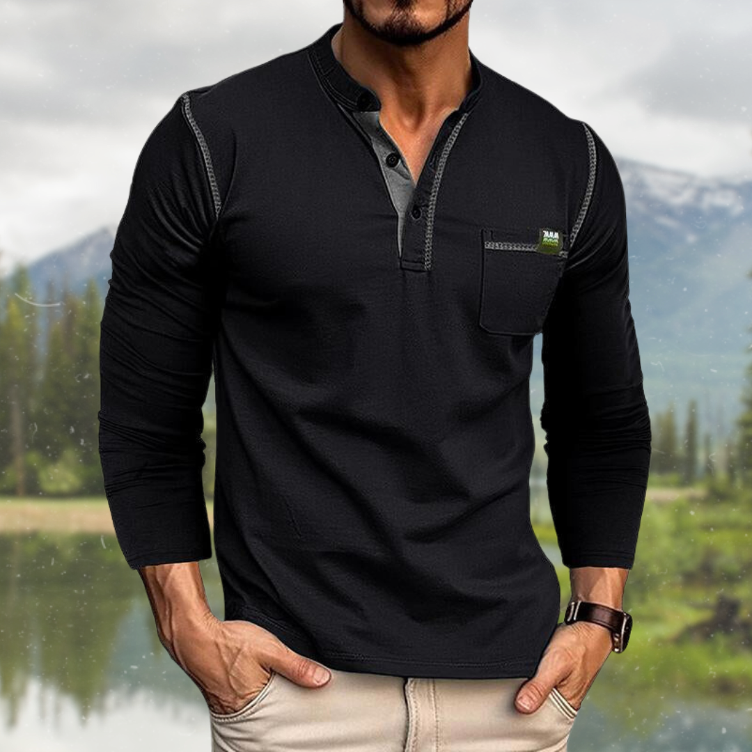 Chemise manches longues poche poitrine