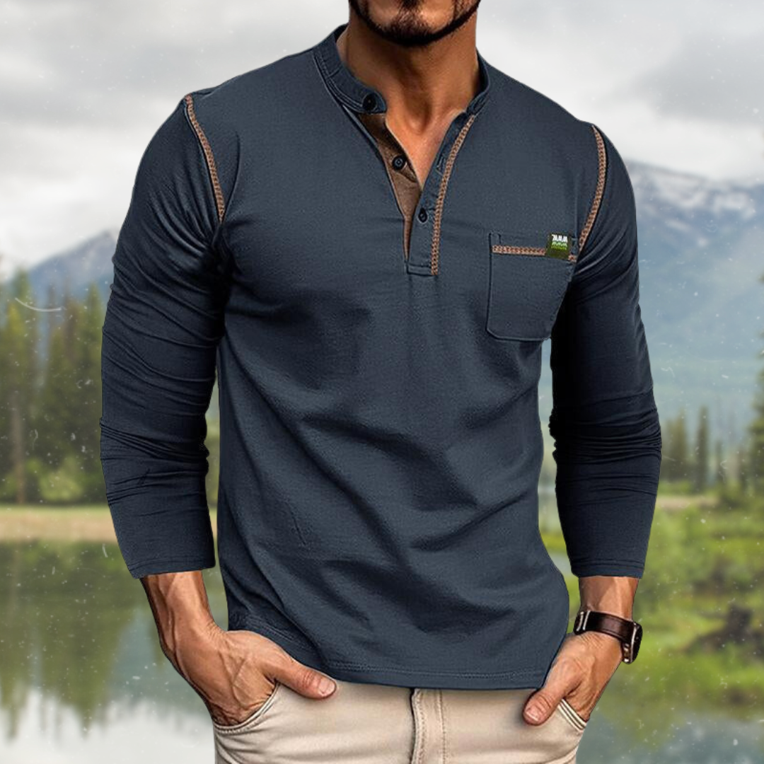 Chemise manches longues poche poitrine