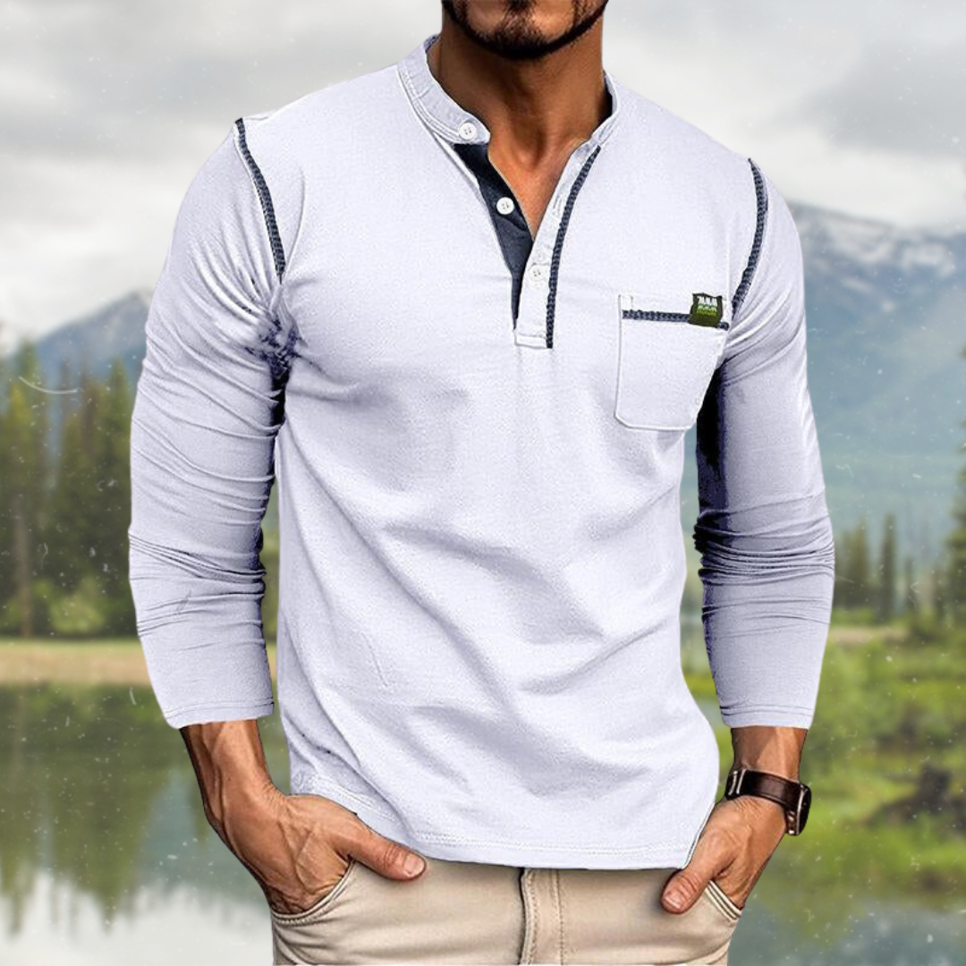 Chemise manches longues poche poitrine