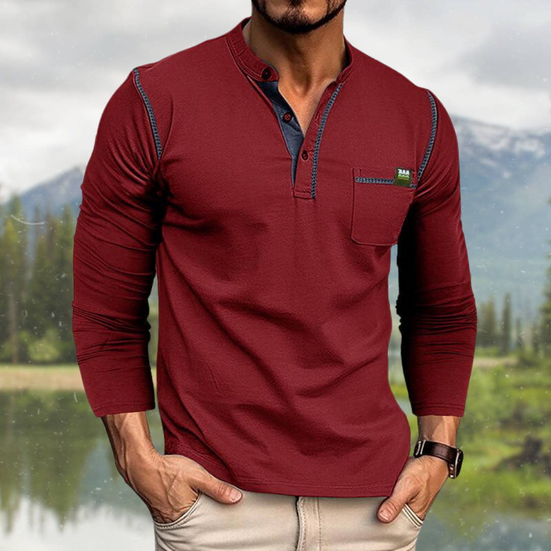 Chemise manches longues poche poitrine