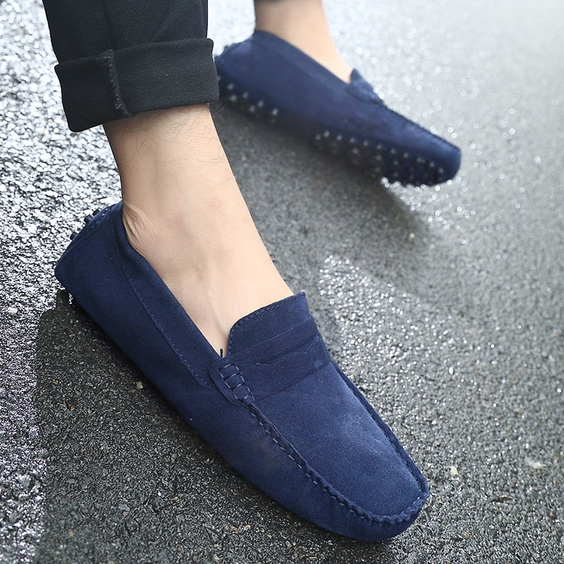 Mocassins italiens en suède au style intemporel homme – Francs-Bourgeois