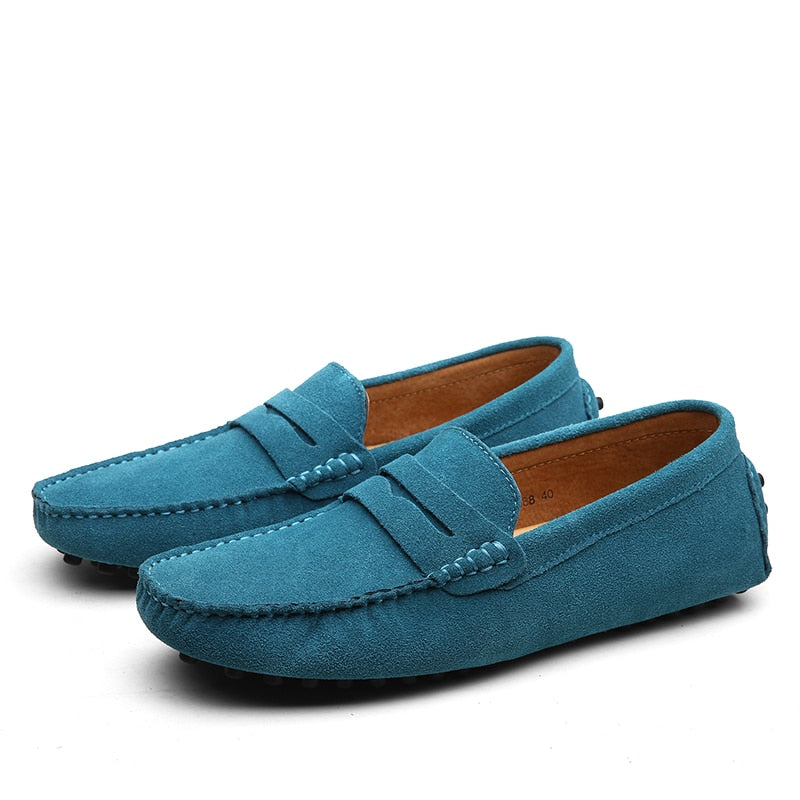 Mocassins italiens en suède au style intemporel homme – Francs-Bourgeois