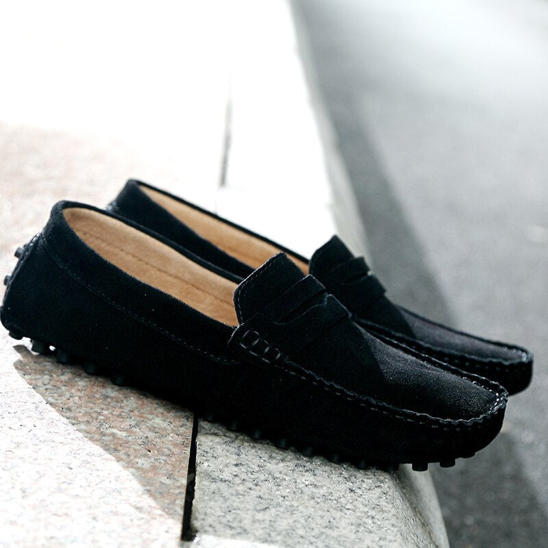 Mocassins italiens en suède au style intemporel homme – Francs-Bourgeois