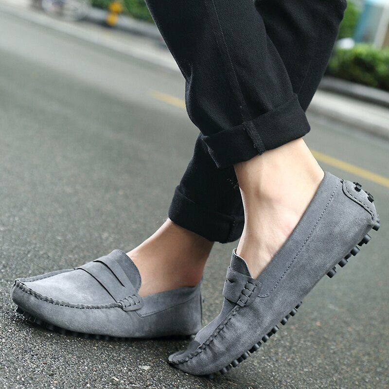 Mocassins italiens en suède au style intemporel homme – Francs-Bourgeois