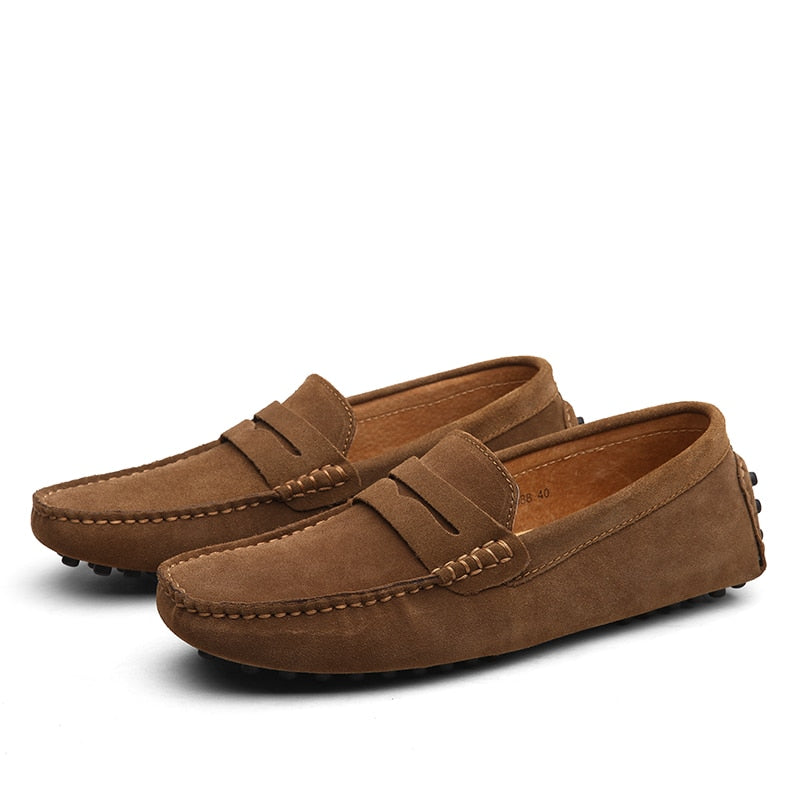 Mocassins italiens en suède au style intemporel homme – Francs-Bourgeois