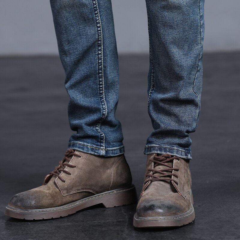 Jean droit en denim bleu