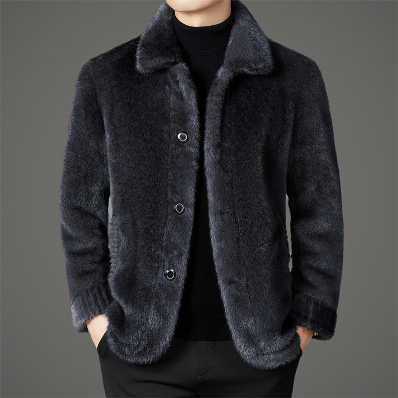 Manteau effet fourrure au toucher doux