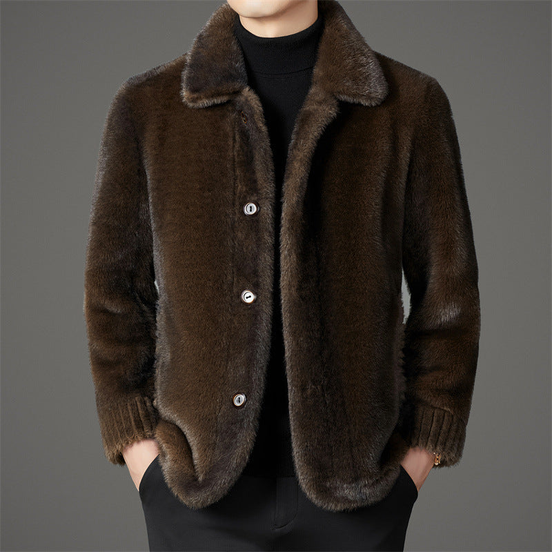 Manteau effet fourrure au toucher doux