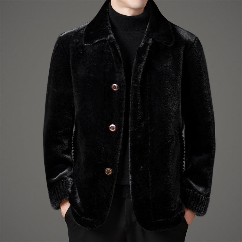 Manteau effet fourrure au toucher doux