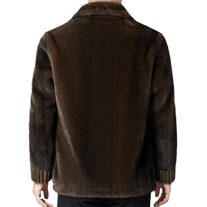 Manteau effet fourrure au toucher doux