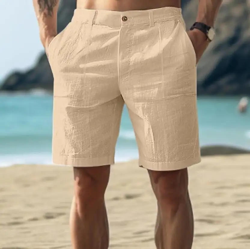 Short tailleur léger poches classiques au chic discret homme – Valensole