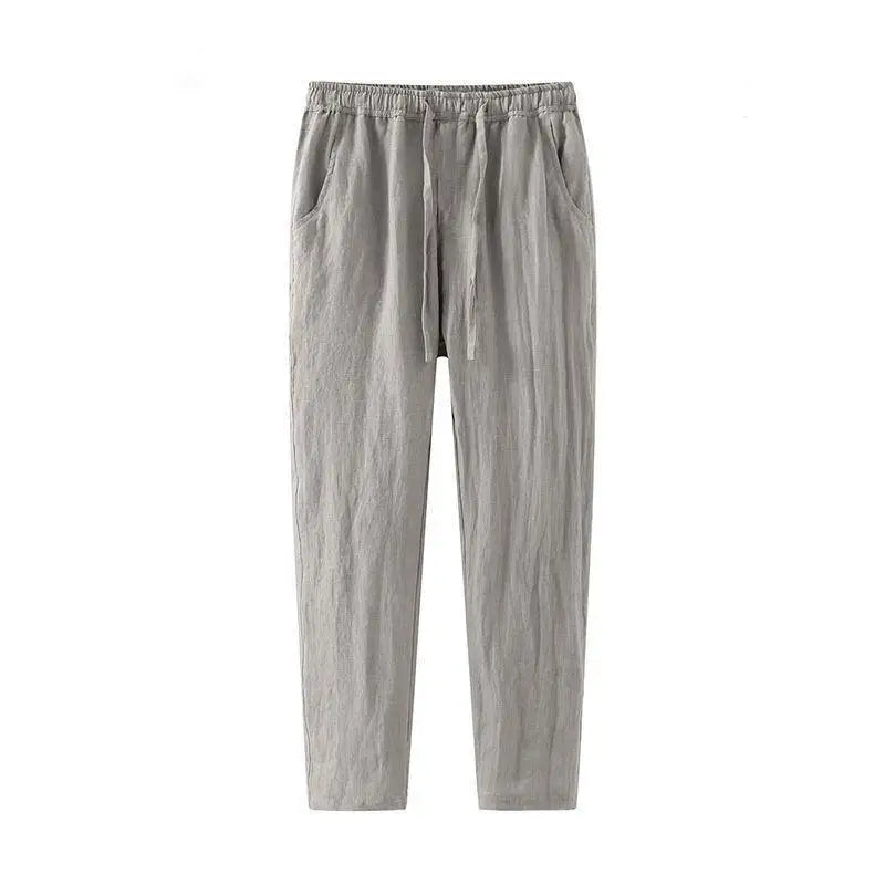 Pantalon léger aspect lin décontracté