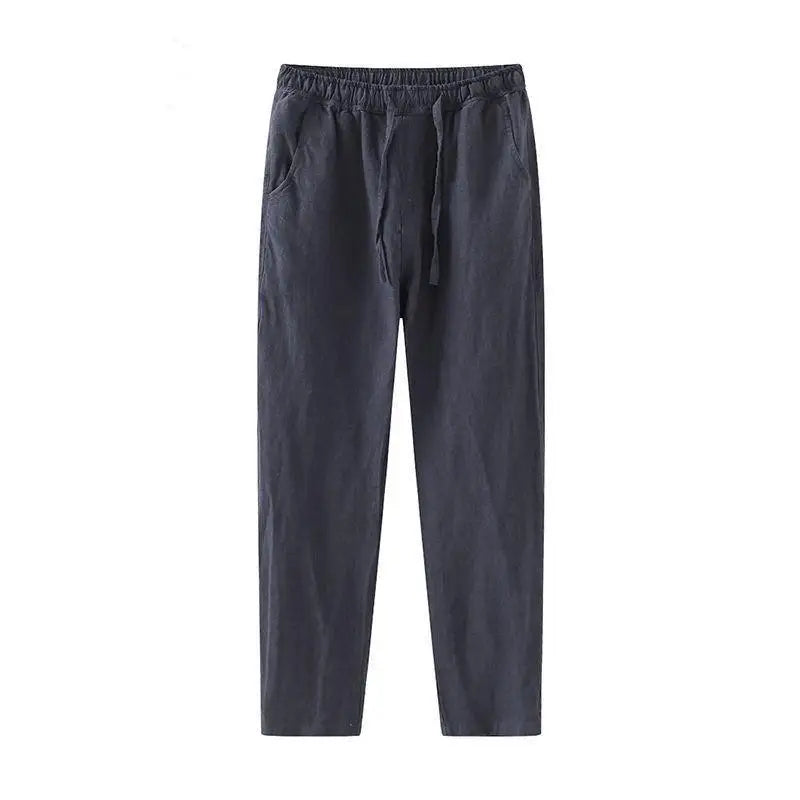 Pantalon léger aspect lin décontracté