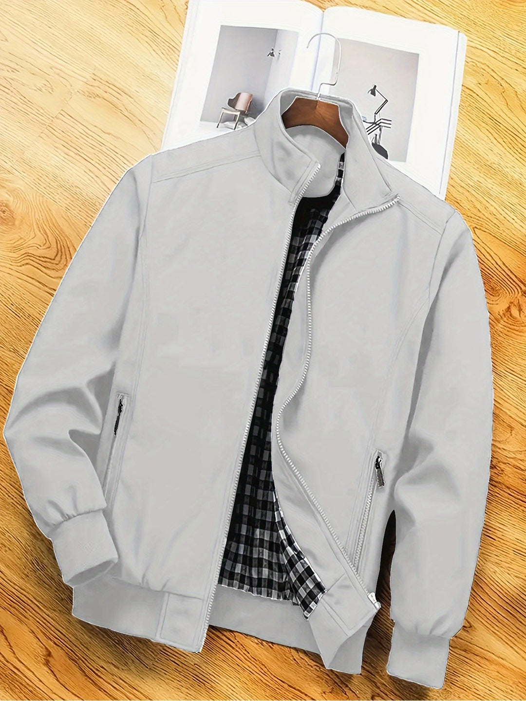Veste zippée à col montant
