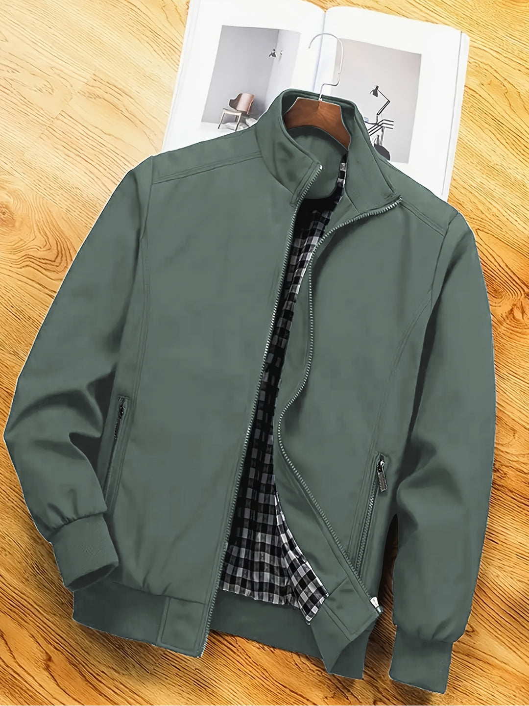 Veste zippée à col montant