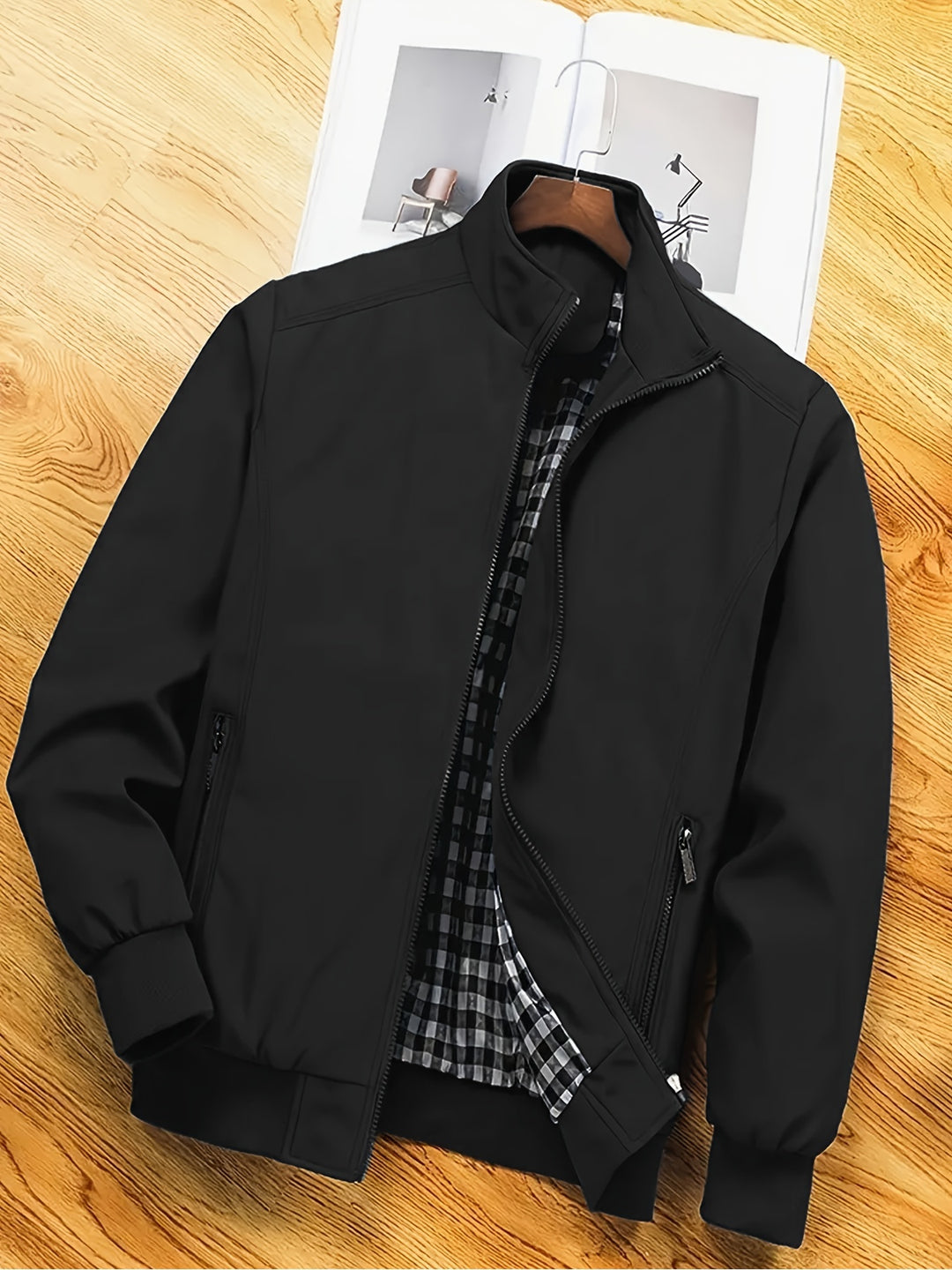 Veste zippée à col montant