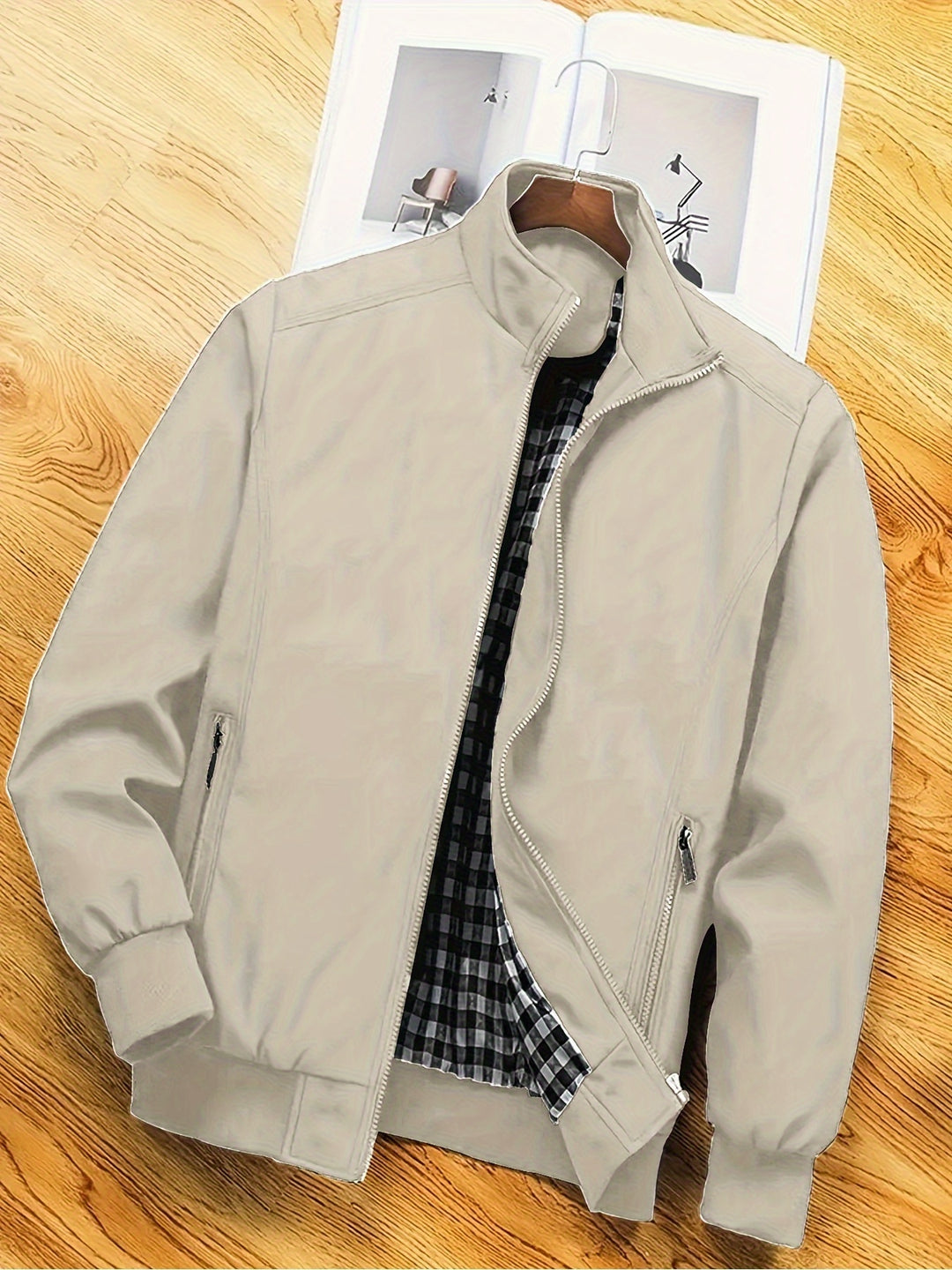 Veste zippée à col montant