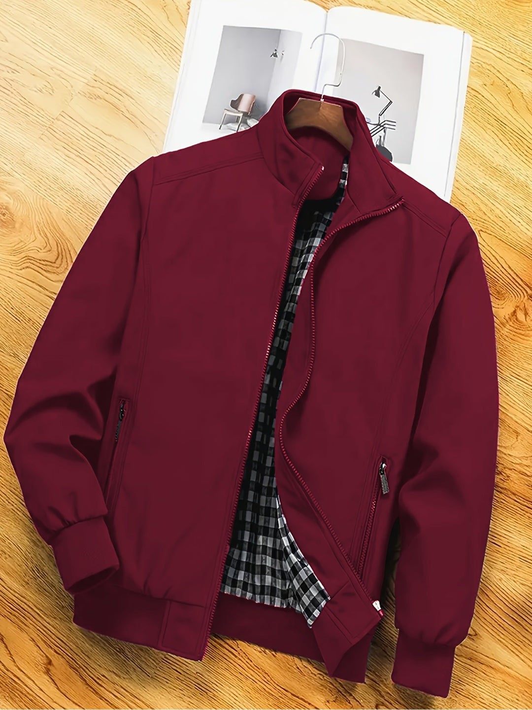 Veste zippée à col montant