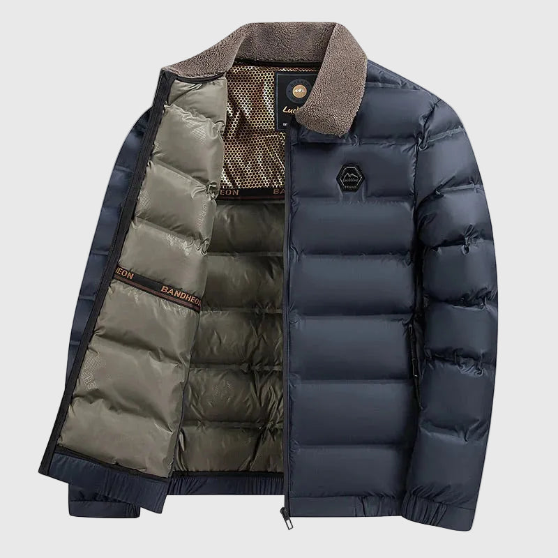 Veste matelassée zippée à col peluche