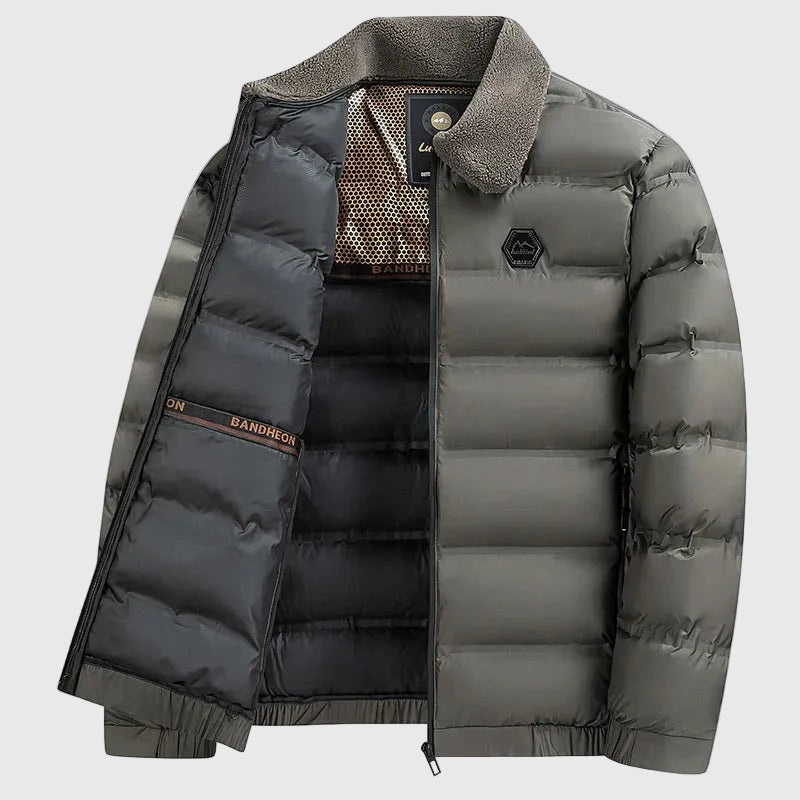Veste matelassée zippée à col peluche