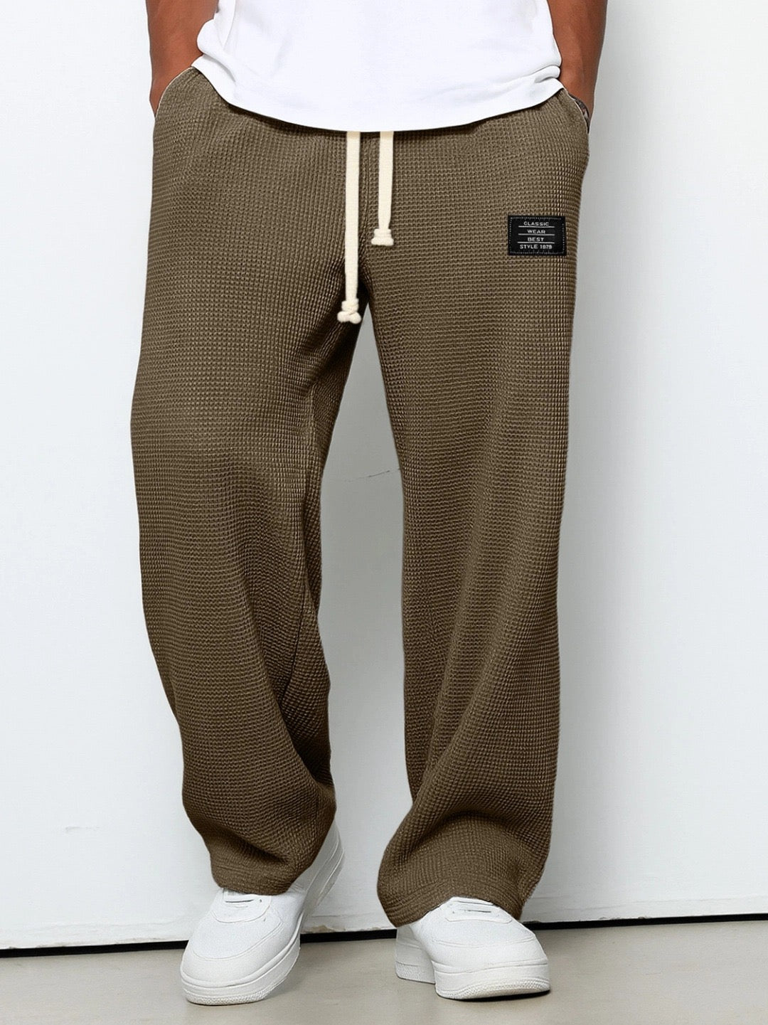 Pantalon large à taille cordon