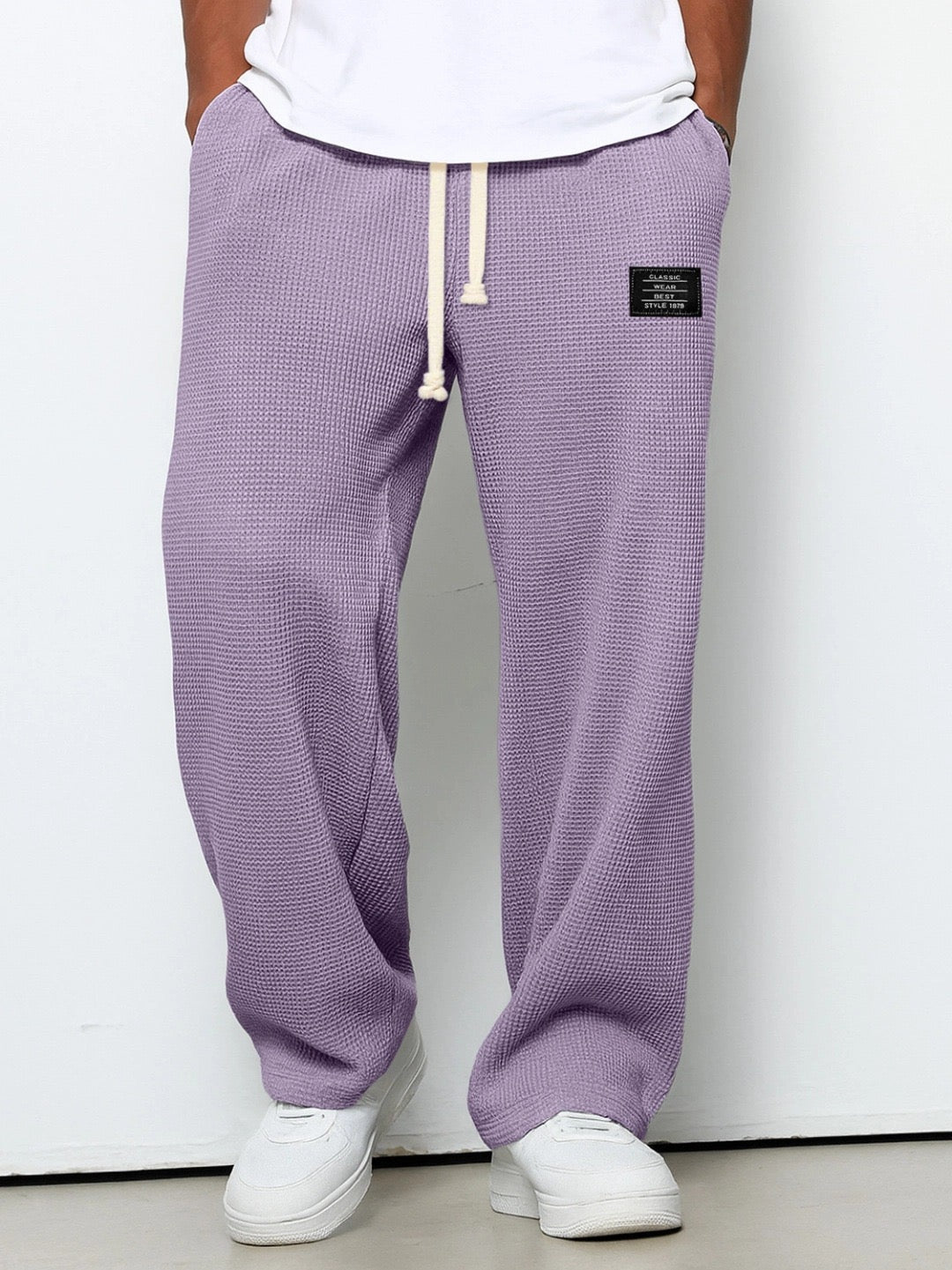 Pantalon large à taille cordon