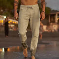 Pantalon de plage en lin respirant coupe décontractée côtière homme – Sainte-Adresse