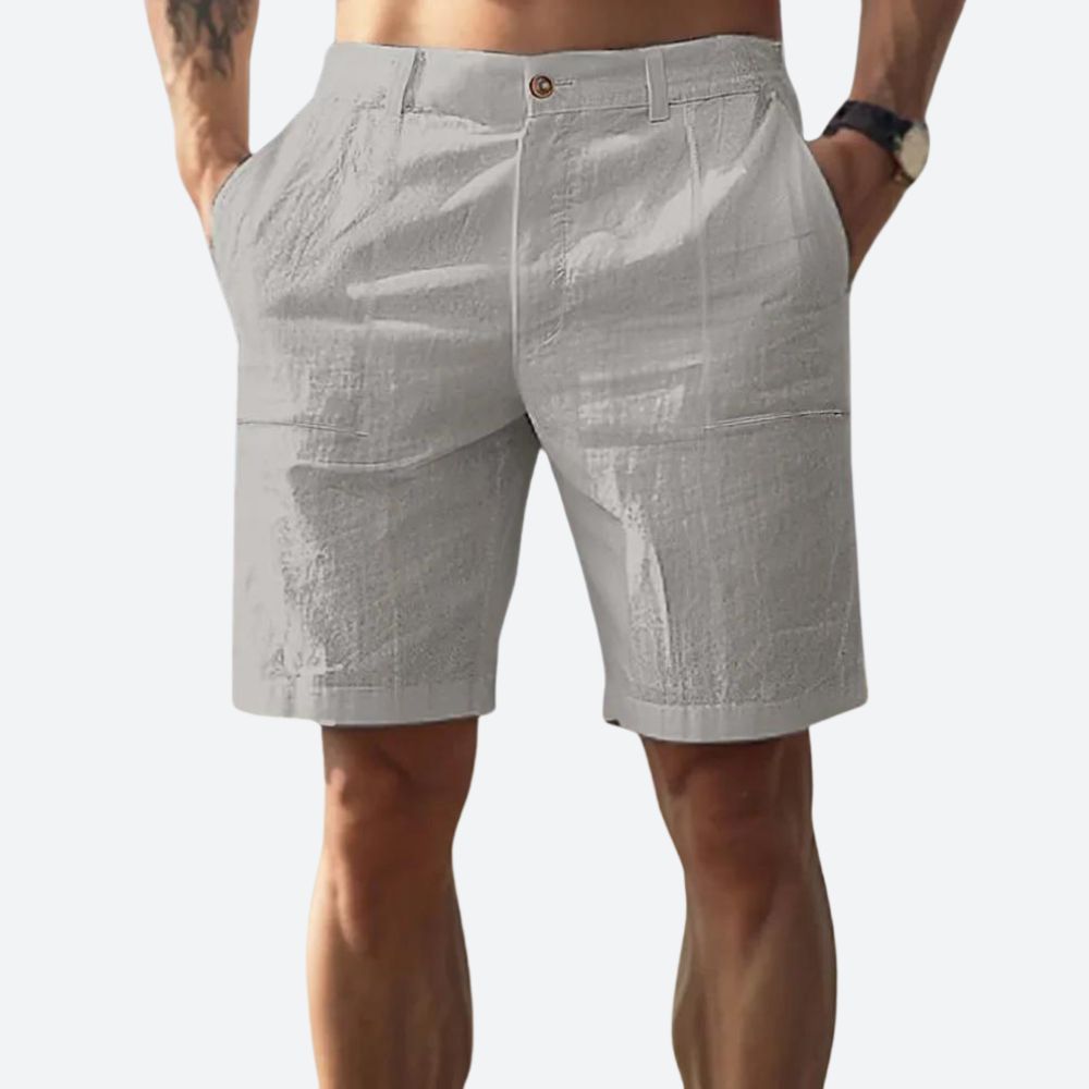 Short d'été uni coupe décontractée