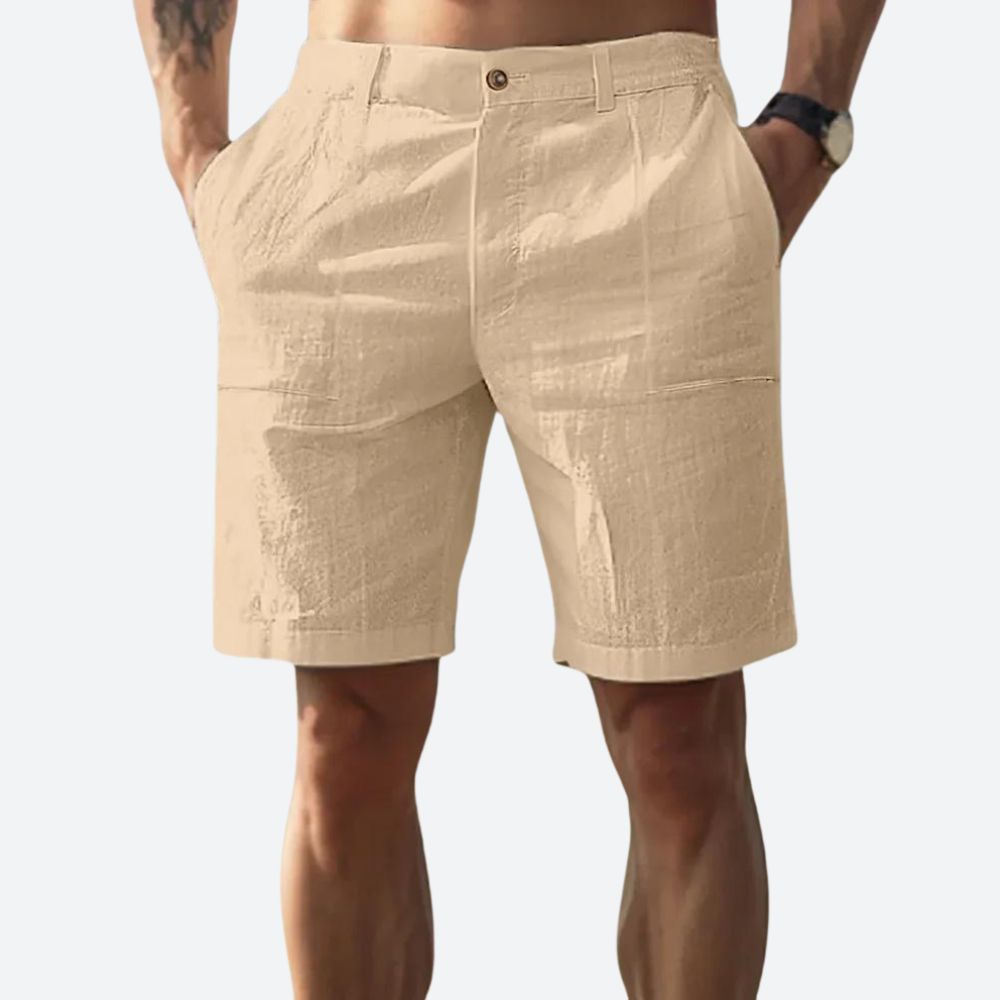 Short d'été uni coupe décontractée