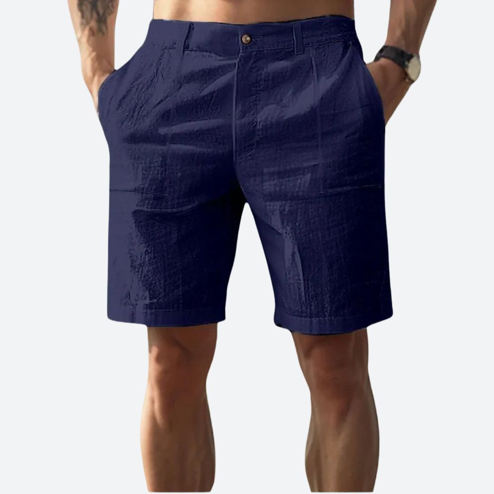 Short d'été uni coupe décontractée