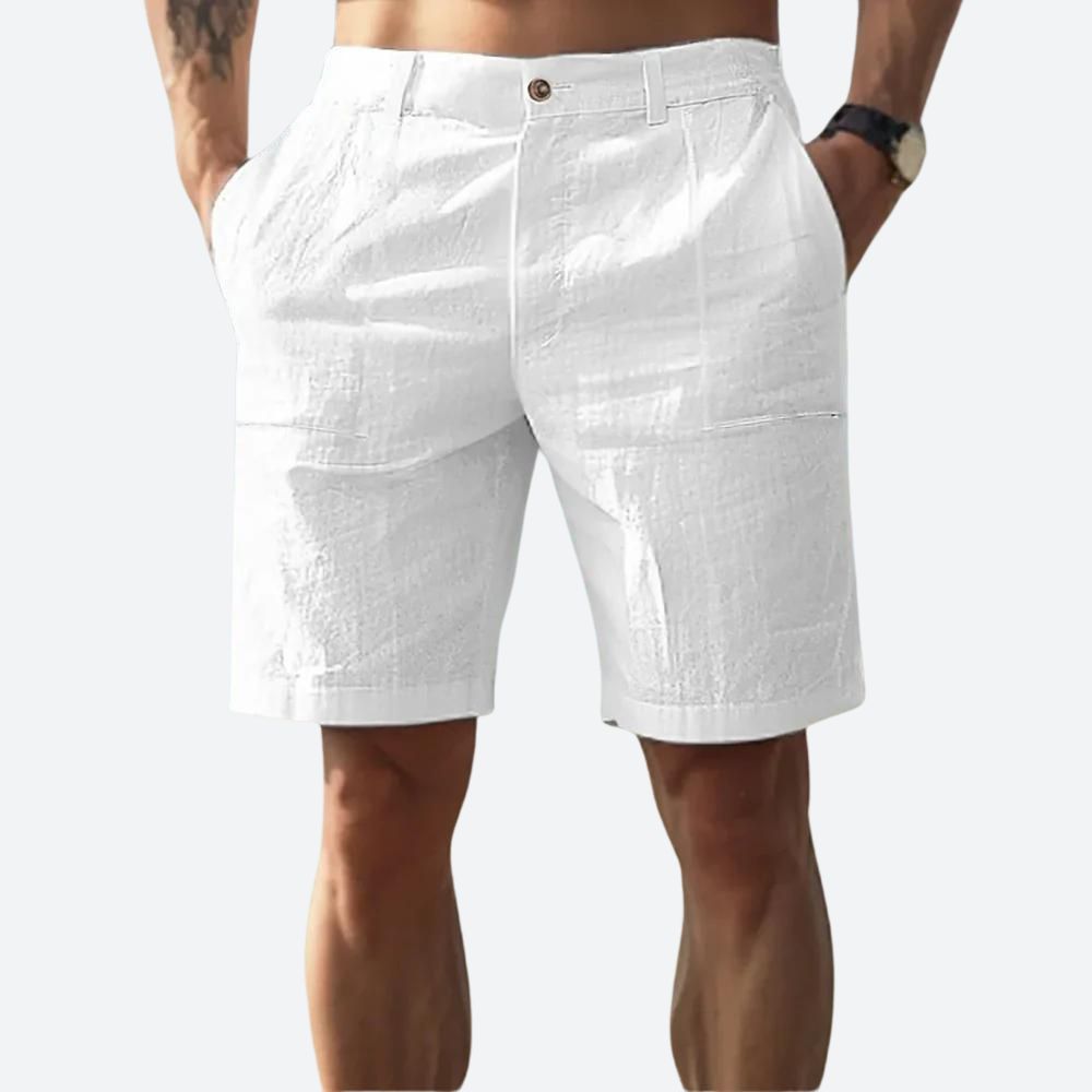 Short d'été uni coupe décontractée