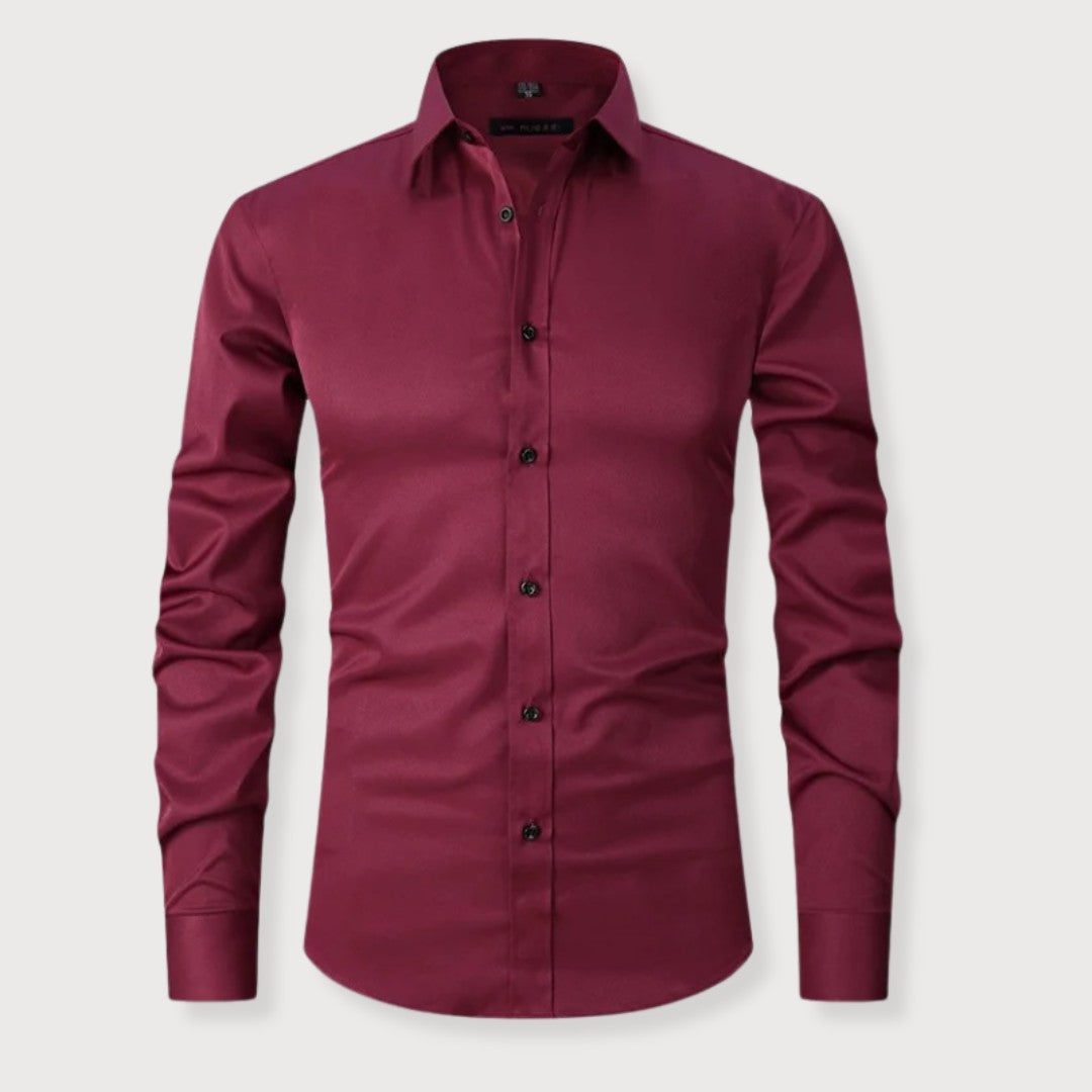 Chemise cintrée à reflet satiné