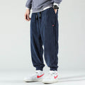 Pantalon de jogging en velours côtelé bleu marine pour homme – Assas