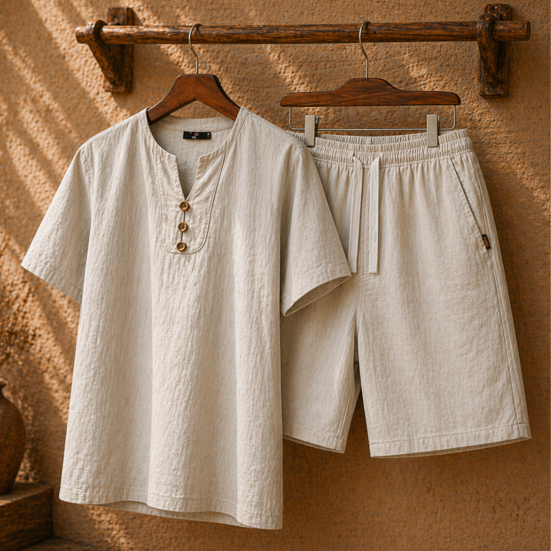 Ensemble haut manches courtes et short assorti