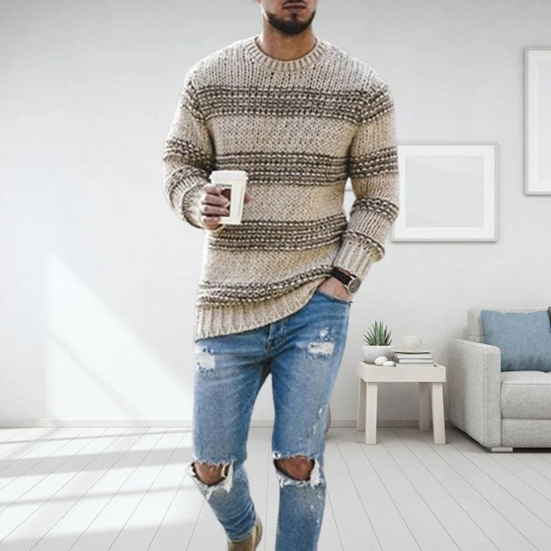 Pull norvégien en laine aux finitions soignées homme – Franklin