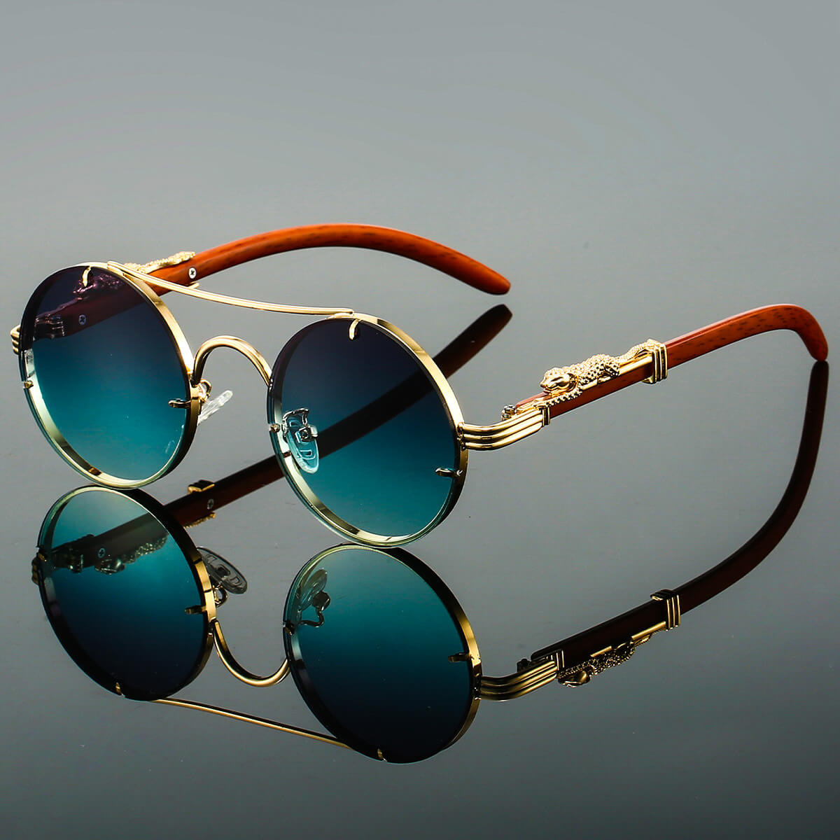 Lunettes de soleil rétro monture angulaire style sobre et élégant homme – Reugny