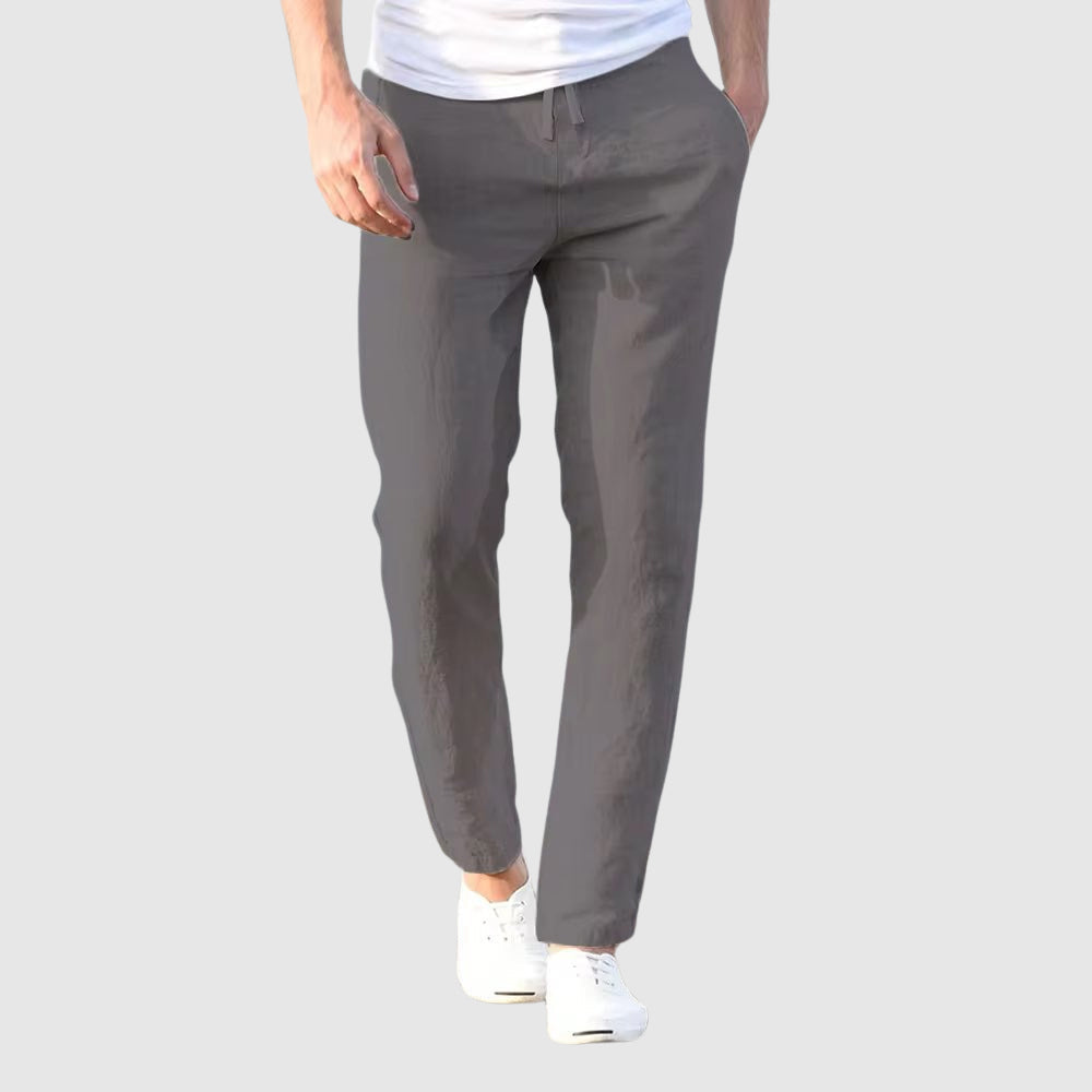 Pantalon léger en lin souple fluide été style chic intemporel homme – Lavardin